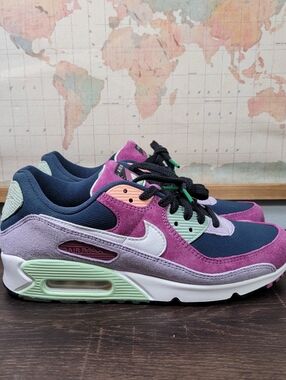 Nike Air Max 90 Nrg Light Bordeaux Armory Navy Men's Size 9.5
